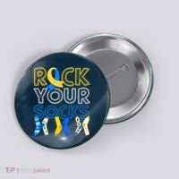 Rock Your Socks Down Syndrome Awareness Button thumb 0