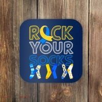 Rock Your Socks Down Syndrome Awareness Coaster thumb 0