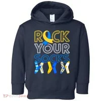 Rock Your Socks Down Syndrome Awareness Toddler Hoodie thumb 0