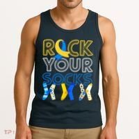 Rock Your Socks Down Syndrome Awareness Tank Top thumb 3