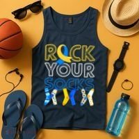 Rock Your Socks Down Syndrome Awareness Tank Top thumb 4