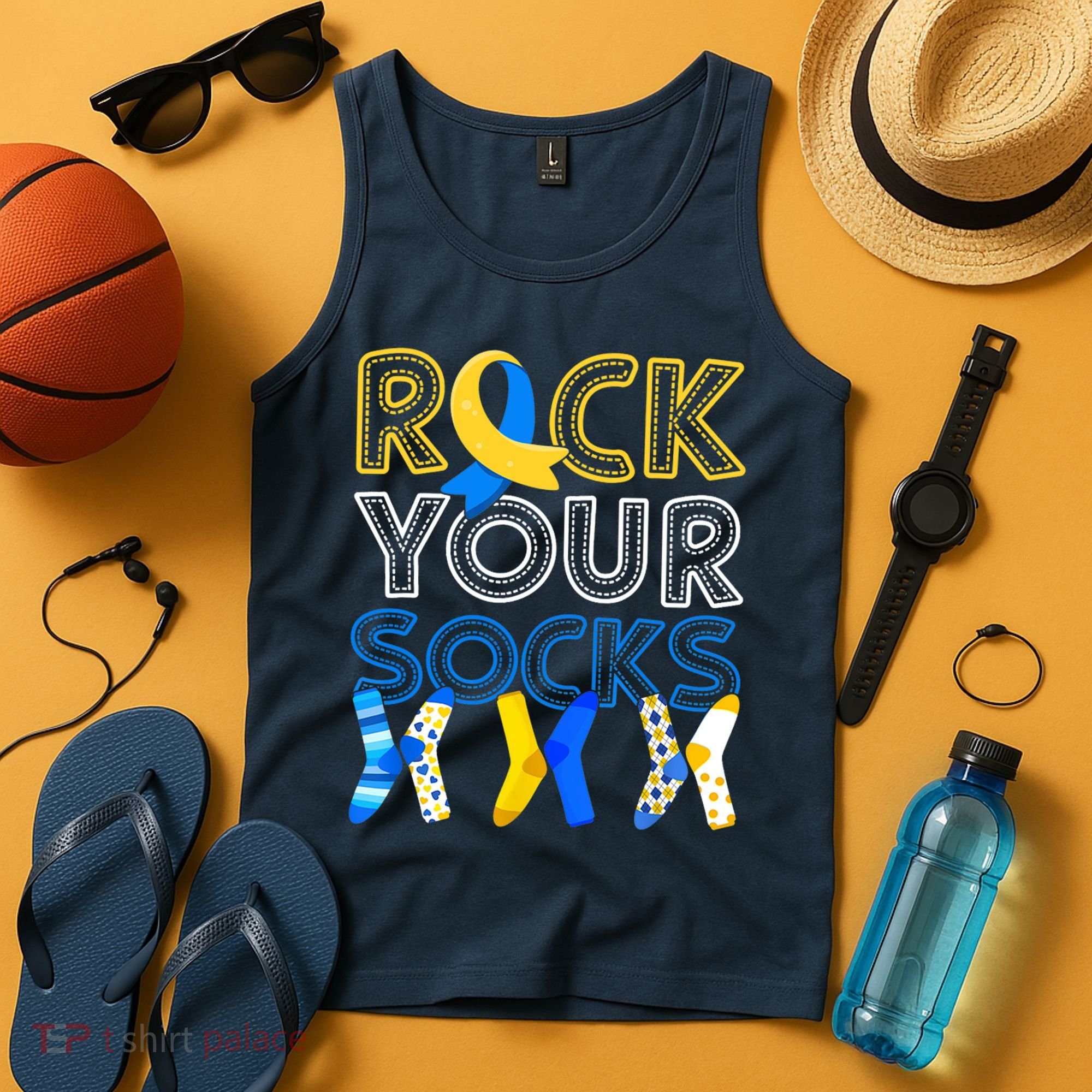 Rock Your Socks Down Syndrome Awareness Tank Top