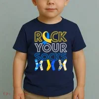 Rock Your Socks Down Syndrome Awareness Toddler T-Shirt thumb 2