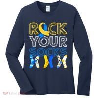 Rock Your Socks Down Syndrome Awareness Women's Long Sleeve Shirt thumb 0