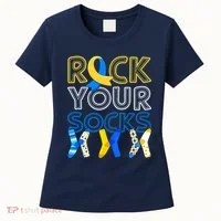 Rock Your Socks Down Syndrome Awareness Women's T-Shirt thumb 0