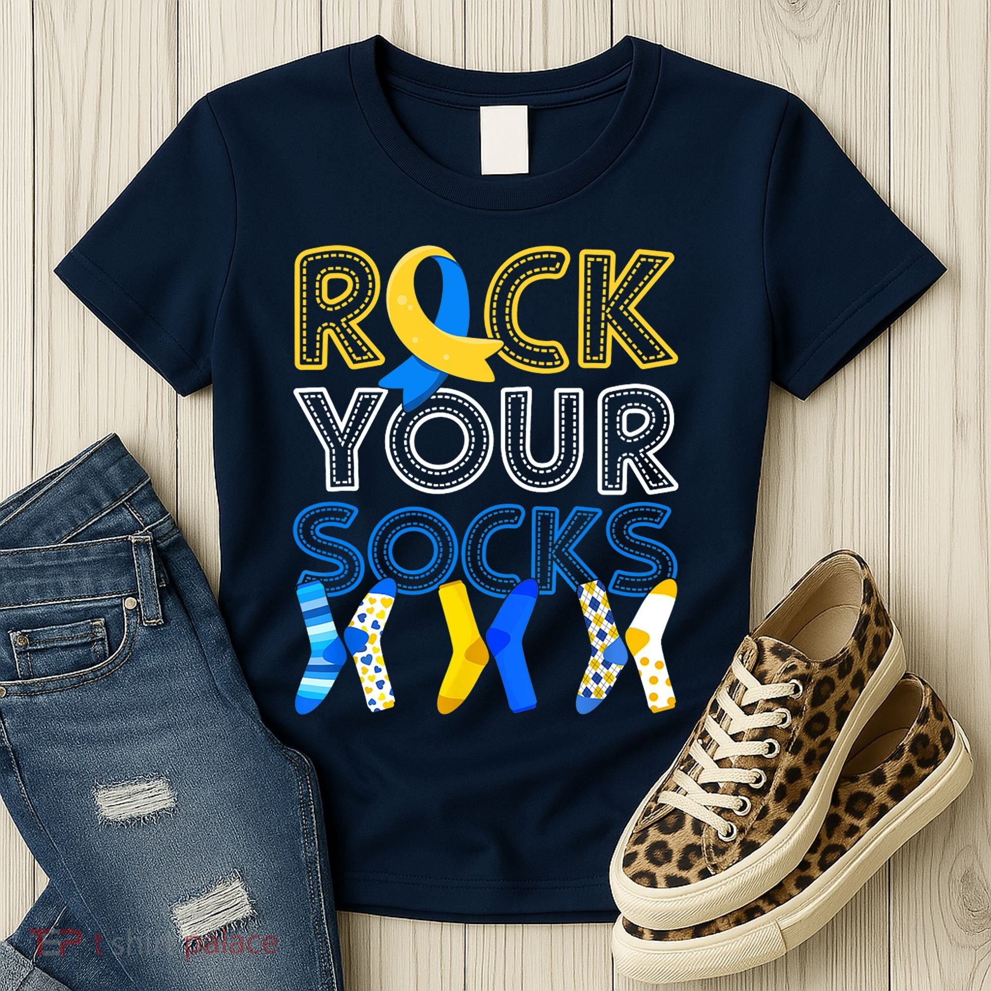 Rock Your Socks Down Syndrome Awareness Women's T-Shirt
