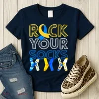 Rock Your Socks Down Syndrome Awareness Women's T-Shirt thumb 3