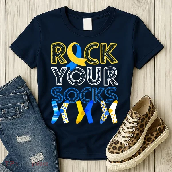 Rock Your Socks Down Syndrome Awareness Women's T-Shirt