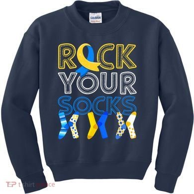Rock Your Socks Down Syndrome Awareness Kids Sweatshirt