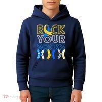 Rock Your Socks Down Syndrome Awareness Kids Hoodie thumb 4
