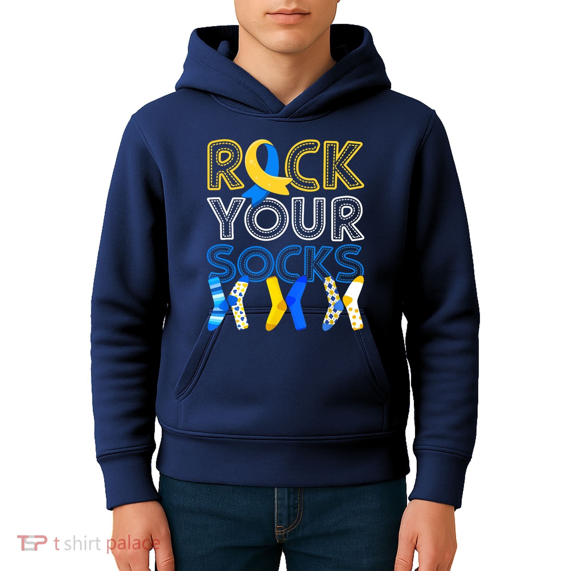 Rock Your Socks Down Syndrome Awareness Kids Hoodie
