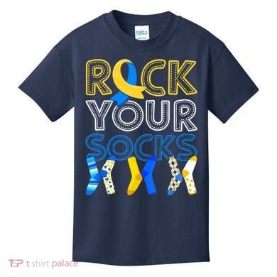 Rock Your Socks Down Syndrome Awareness Kids T-Shirt