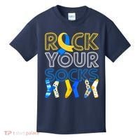 Rock Your Socks Down Syndrome Awareness Kids T-Shirt thumb 0