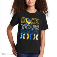 Rock Your Socks Down Syndrome Awareness Kids T-Shirt thumb 2