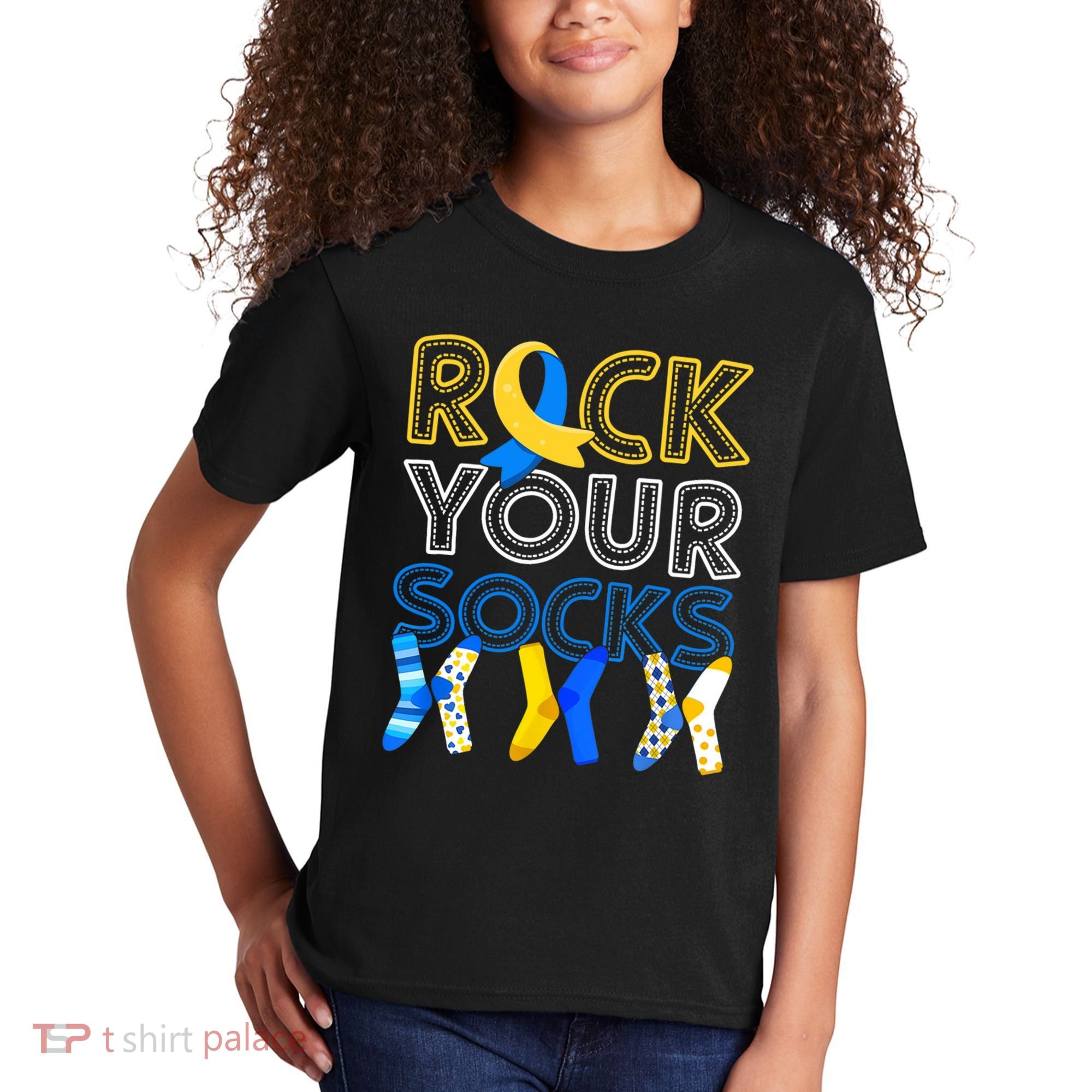 Rock Your Socks Down Syndrome Awareness Kids T-Shirt