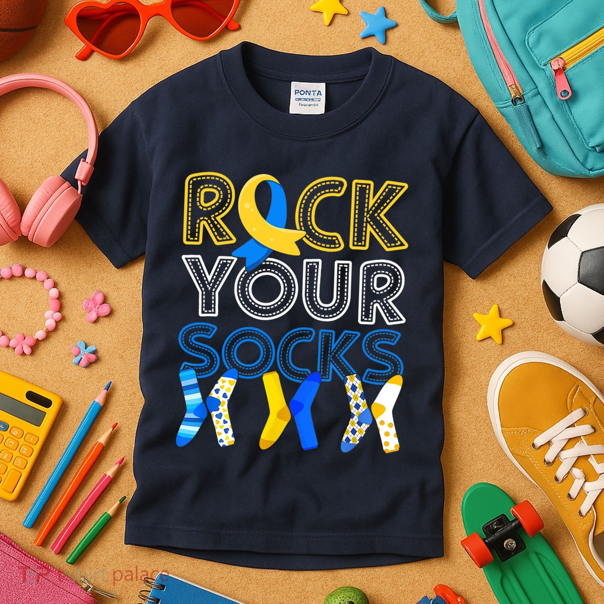 Rock Your Socks Down Syndrome Awareness Kids T-Shirt
