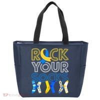 Rock Your Socks Down Syndrome Awareness Tote Bag thumb 0