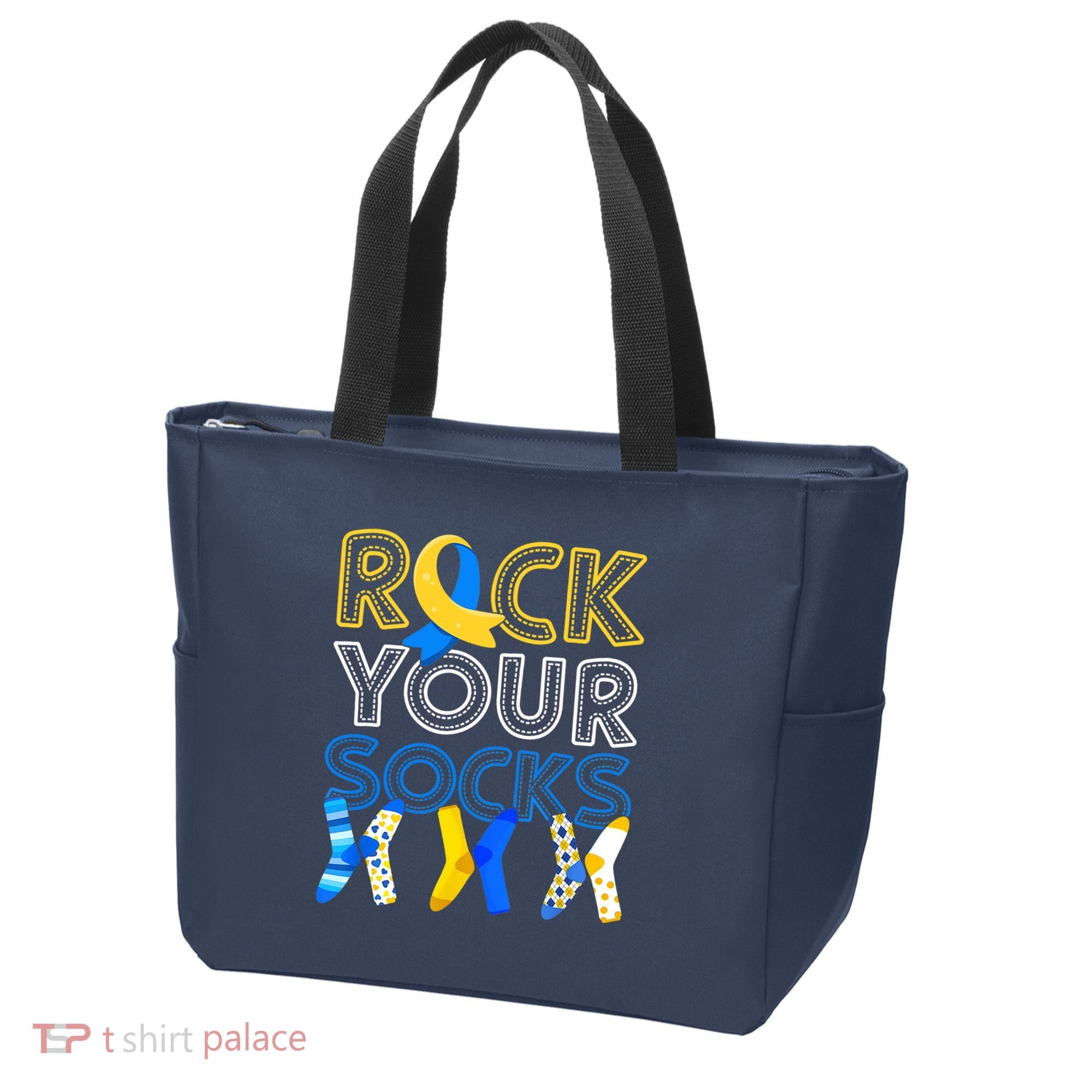 Rock Your Socks Down Syndrome Awareness Tote Bag
