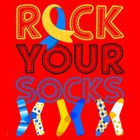 Rock Your Socks Down Syndrome Awareness Santa Hat thumb 1