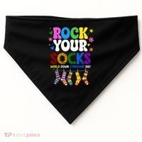 Rock Your Socks World Down Syndrome Awareness Day WDSD USA-Made Doggie Bandana thumb 0