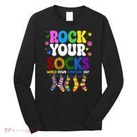 Rock Your Socks World Down Syndrome Awareness Day WDSD Long Sleeve Shirt thumb 0