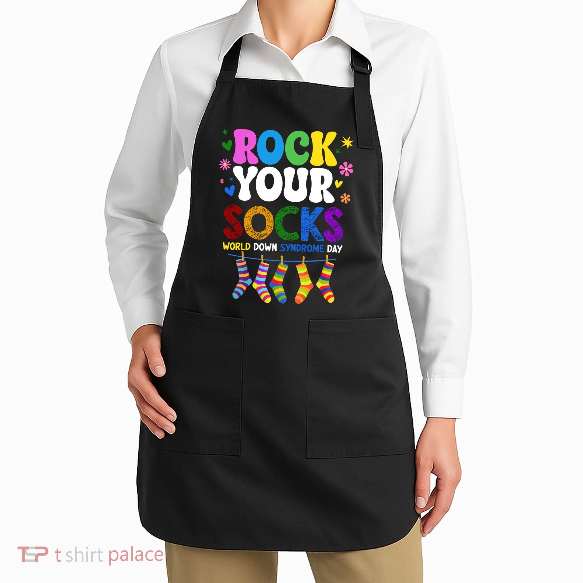 Rock Your Socks World Down Syndrome Awareness Day WDSD Apron