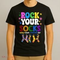 Rock Your Socks World Down Syndrome Awareness Day WDSD T-Shirt thumb 3