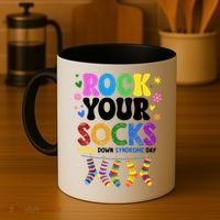 Rock Your Socks World Down Syndrome Awareness Day WDSD Coffee Mug thumb 4