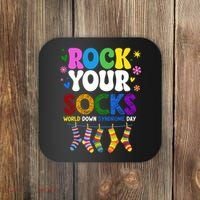 Rock Your Socks World Down Syndrome Awareness Day WDSD Coaster thumb 0