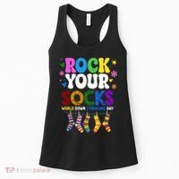 Rock Your Socks World Down Syndrome Awareness Day WDSD Women's Tank Top thumb 0