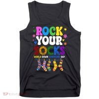 Rock Your Socks World Down Syndrome Awareness Day WDSD Tank Top thumb 0