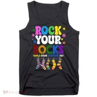 Rock Your Socks World Down Syndrome Awareness Day WDSD Tank Top thumb 0