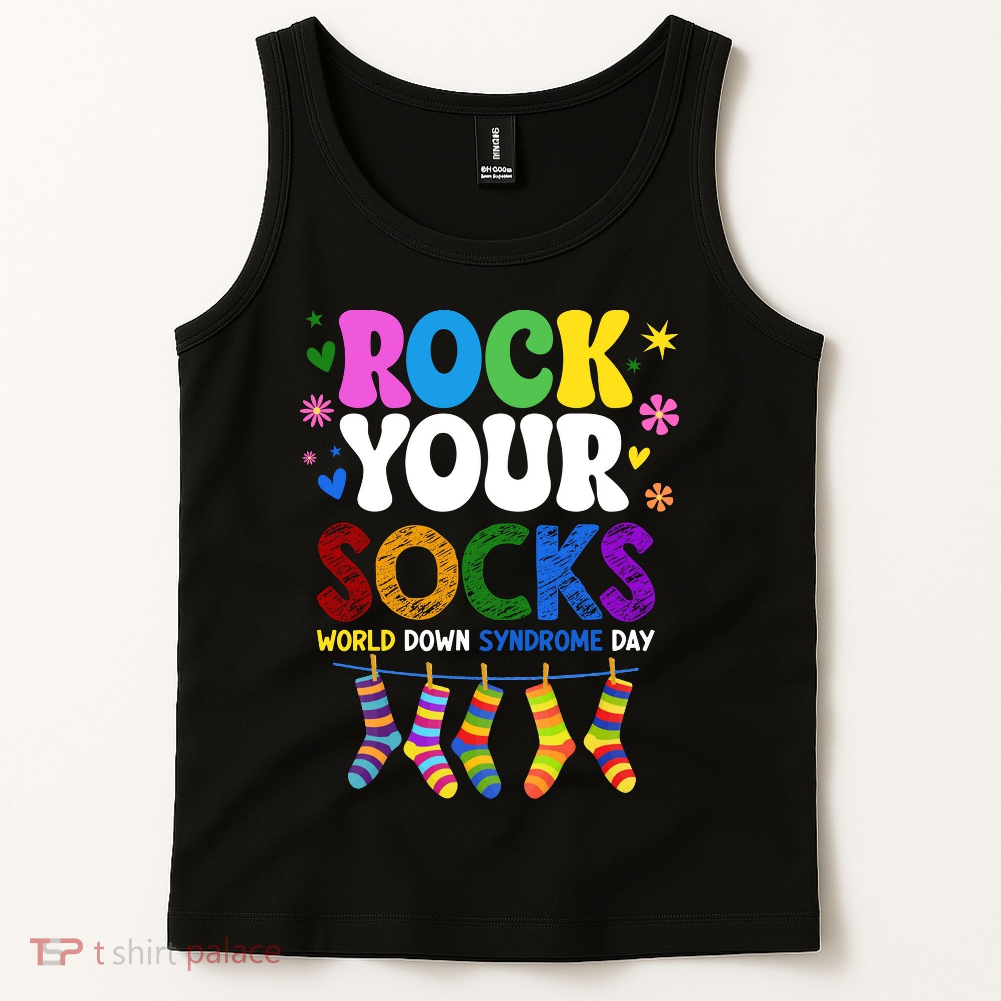 Rock Your Socks World Down Syndrome Awareness Day WDSD Tank Top