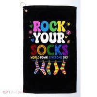 Rock Your Socks World Down Syndrome Awareness Day WDSD Golf Towel thumb 0