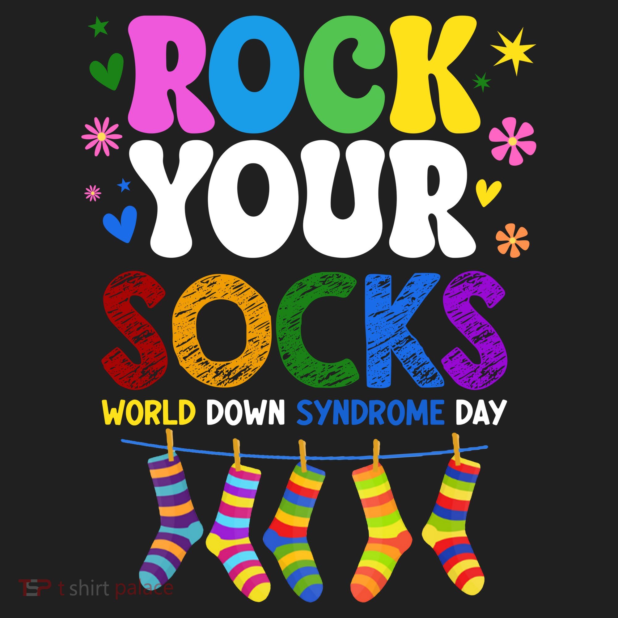 Rock Your Socks World Down Syndrome Awareness Day WDSD Golf Towel