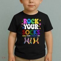 Rock Your Socks World Down Syndrome Awareness Day WDSD Toddler T-Shirt thumb 2