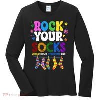Rock Your Socks World Down Syndrome Awareness Day WDSD Women's Long Sleeve Shirt thumb 0