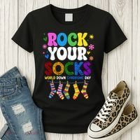 Rock Your Socks World Down Syndrome Awareness Day WDSD Women's T-Shirt thumb 3