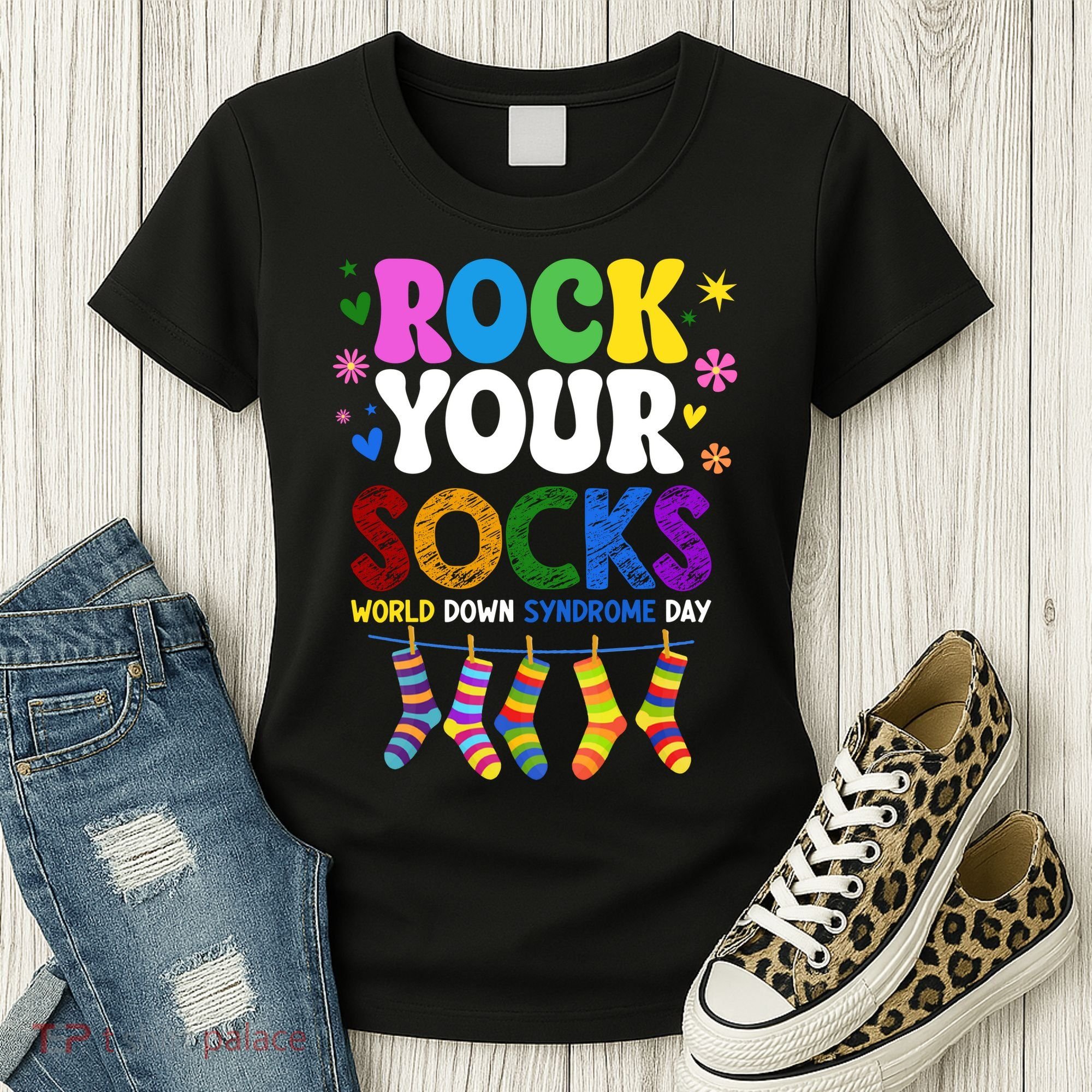 Rock Your Socks World Down Syndrome Awareness Day WDSD Women's T-Shirt