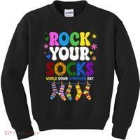 Rock Your Socks World Down Syndrome Awareness Day WDSD Kids Sweatshirt thumb 0