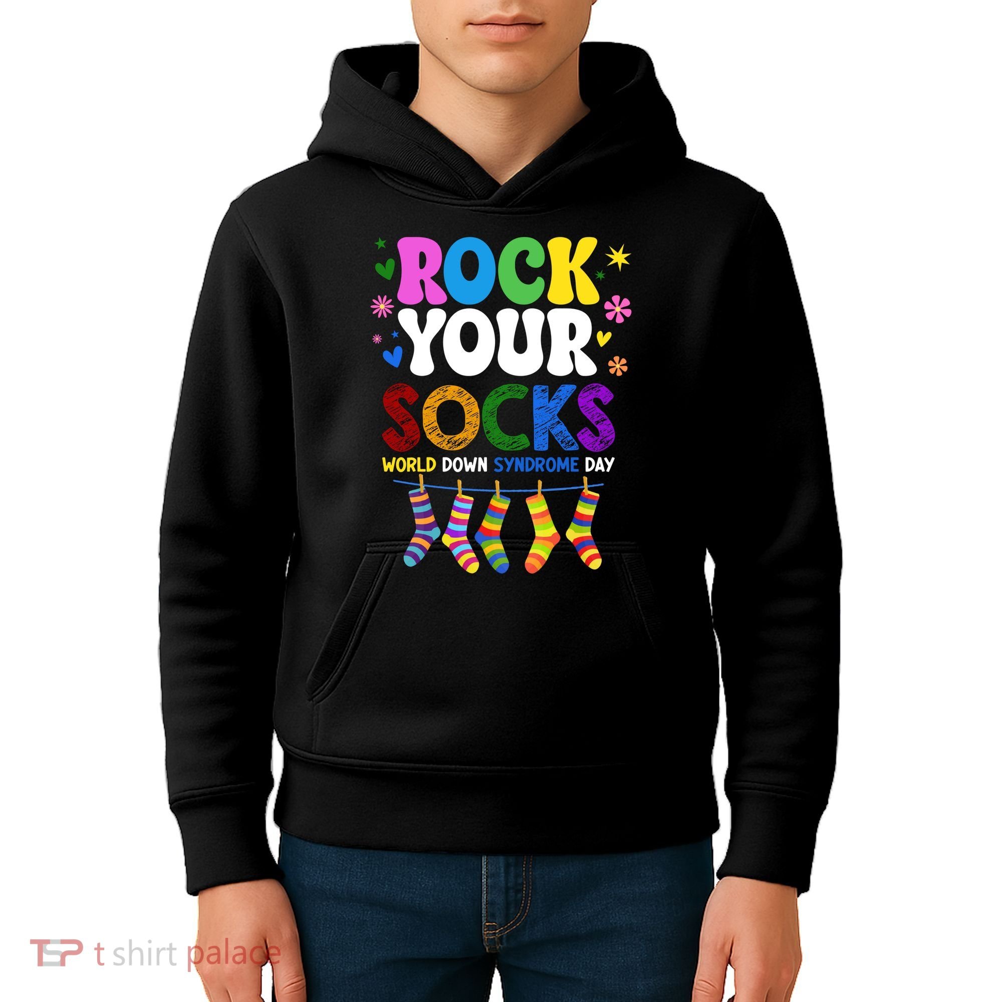 Rock Your Socks World Down Syndrome Awareness Day WDSD Kids Hoodie