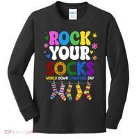 Rock Your Socks World Down Syndrome Awareness Day WDSD Kids Long Sleeve Shirt thumb 0