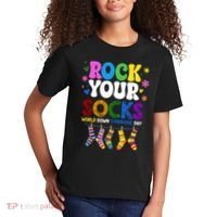 Rock Your Socks World Down Syndrome Awareness Day WDSD Kids T-Shirt thumb 2