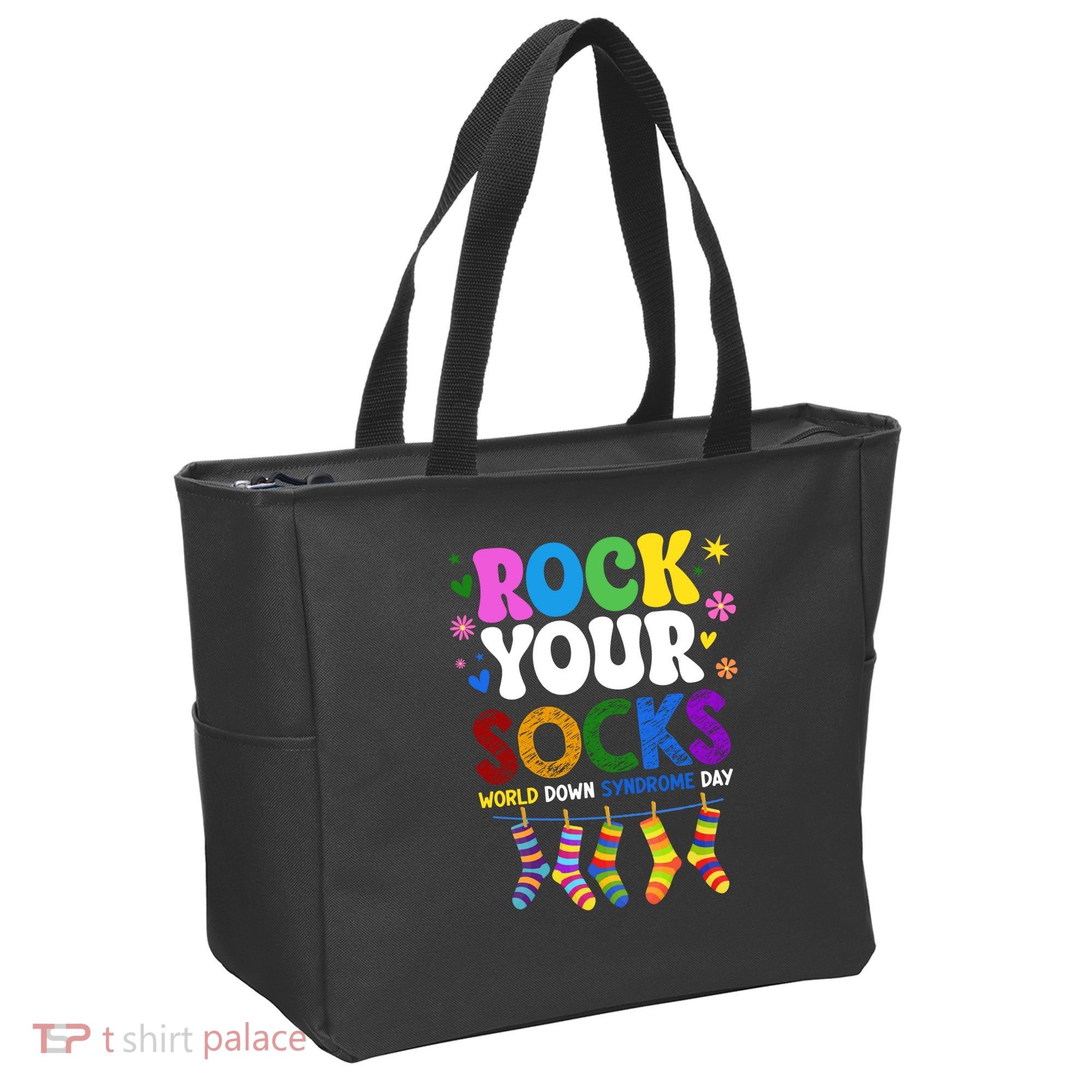 Rock Your Socks World Down Syndrome Awareness Day WDSD Tote Bag