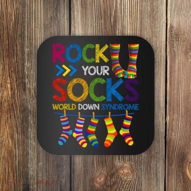 Rock Your Socks World Down Syndrome Awareness Coaster