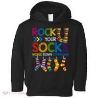 Rock Your Socks World Down Syndrome Awareness Toddler Hoodie thumb 0