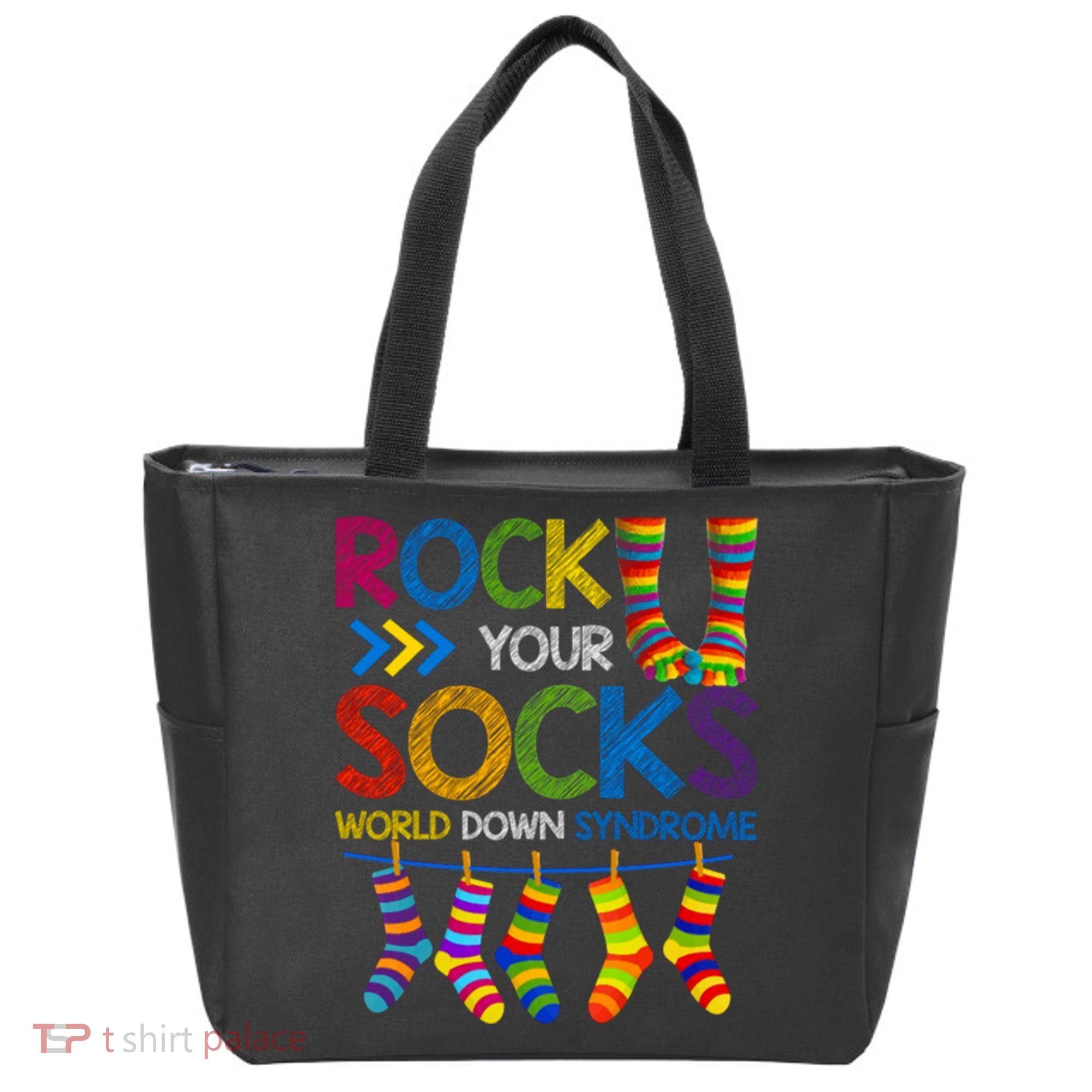 Rock Your Socks World Down Syndrome Awareness Tote Bag
