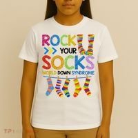 Rock Your Socks World Down Syndrome Awareness T-Shirt thumb 4