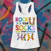 Rock Your Socks World Down Syndrome Awareness Women's Tank Top thumb 3