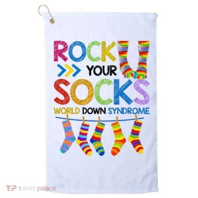Rock Your Socks World Down Syndrome Awareness Golf Towel